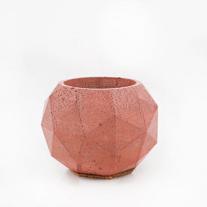 Planter Pot Roma Via dei fori Imperiali, terracotta. Octogonal shape handmade in Berlin by Kula.