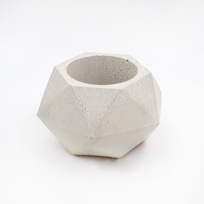 Planter Pot Lissabon Rua Vieira Portuense white, hexagone shape handmade in Berlin by Kula.