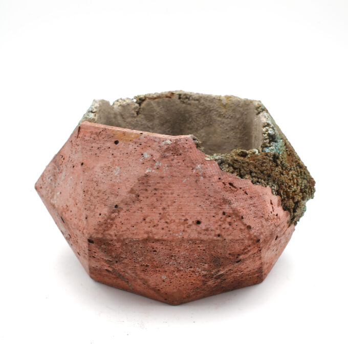 Planter Pot London Islington, terracotta, rust color, oxydation effect, handmade in Berlin.