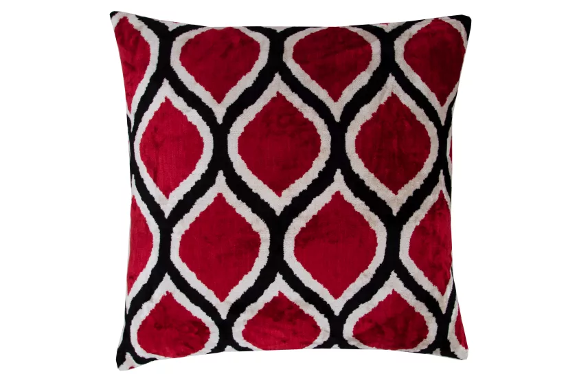 Handcrafted colorful velvet silk cushion - add luxury and color to your decor. Order now!