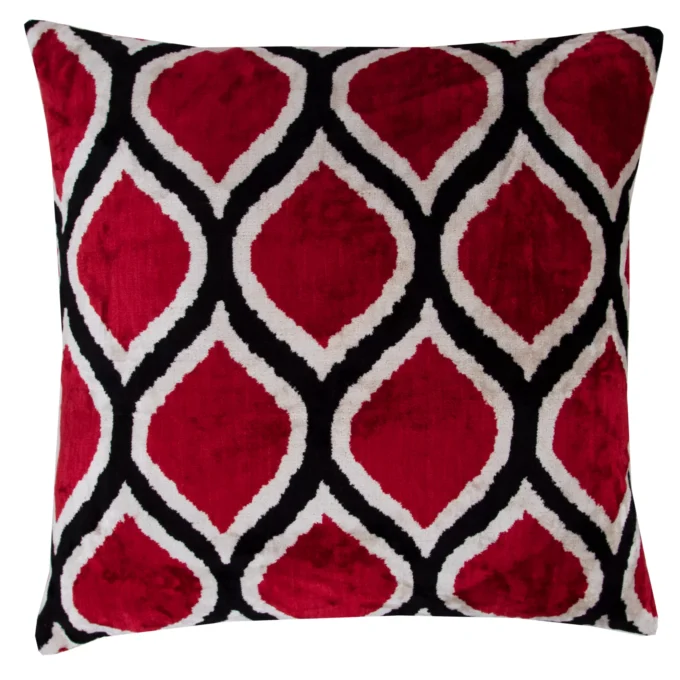 Handcrafted colorful velvet silk cushion - add luxury and color to your decor. Order now!