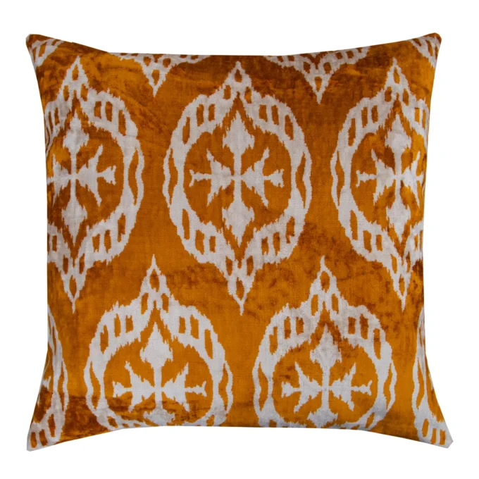 Handcrafted colorful velvet silk cushion - add luxury and color to your decor. Order now!