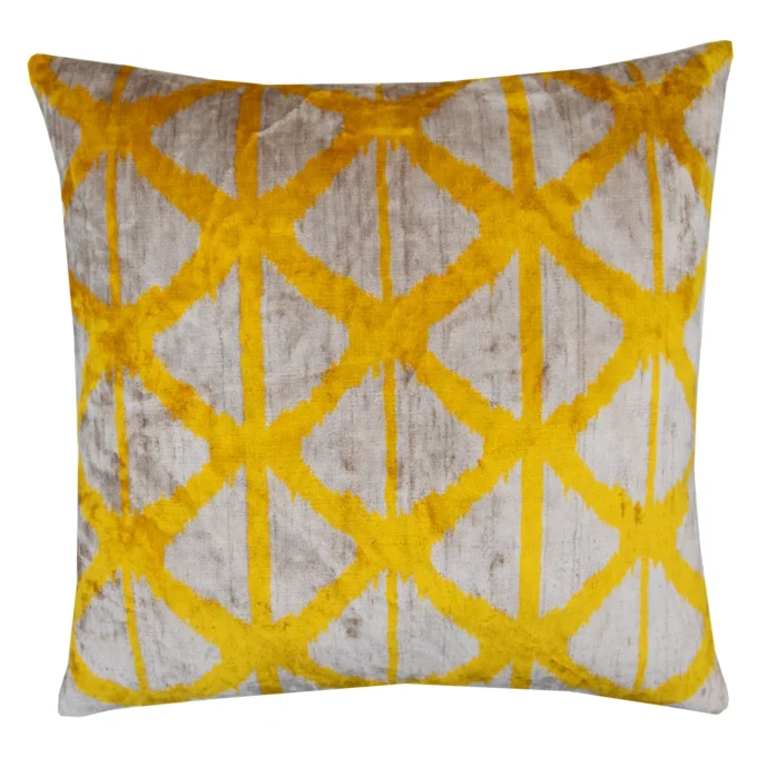 Handcrafted colorful velvet silk cushion - add luxury and color to your decor. Order now!