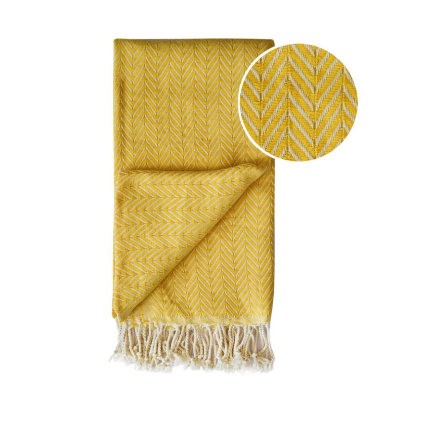 Premium 100% Cotton Sauna Towel Yellow